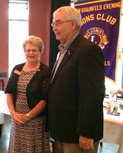  PDG Charles Handrick and his wife, Lion Nancy Handrick,; Lion Nancy installed our officers. 