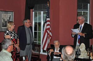 District Governor Mike Smith installs Lillian McCown as 2 Year Director and David Duhon as Lion Tamer.