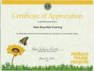 Certificate of appreciation for environment service_2